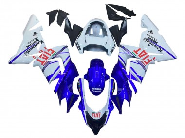 Achetez Carénages Moto Kawasaki ZX10R 2004-2005 - Bleu Brillant Blanc Fiat Motul