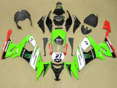 Achetez Carénages Moto Kawasaki ZX10R 2008-2010 - Vert Blanc Rouge Noir Elf Vert Monstre Energy 27