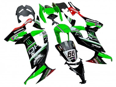Achetez Carénages Moto Kawasaki ZX10R 2008-2010 - Vert Blanc Rouge Noir Monstre Elf 66