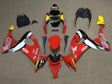 Achetez Carénages Moto Kawasaki ZX10R 2008-2010 - Rouge Jaune Blanc Noir