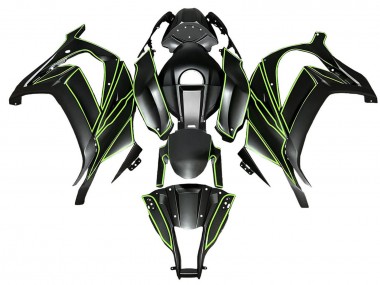 Achetez Carénages Moto Kawasaki ZX10R 2008-2010 - Noir Mat Vert Doubler