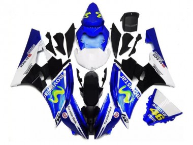 Achetez Carénages Moto Yamaha YZF R6 2006-2007 - Bleu Blanc Noir Vert MoviStar ENEOS Yamalube 46