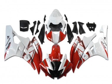 Achetez Carénages Moto Yamaha YZF R6 2006-2007 - Blanc Rouge Noir Motul Michelin