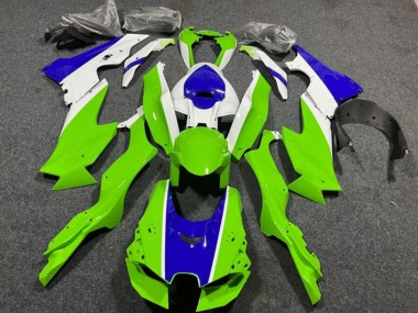Achetez Carénages Moto Kawasaki ZX10R 2021-2025 - Blanc Vert Bleu