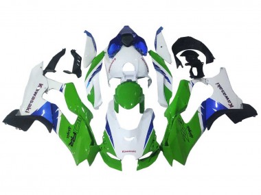 Achetez Carénages Moto Kawasaki ZX10R 2021-2025 - Blanc Vert Bleu Noir
