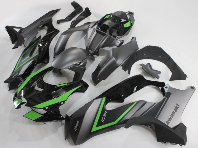 Carénages Moto Kawasaki ZX10R 2021-2025 - Gris Vert Noir
