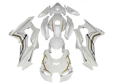 Achetez Carénages Moto Kawasaki ZX10R 2021-2025 - Blanc Or
