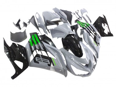 Achetez Carénages Moto Kawasaki ZX14R ZZR1400 2012-2024 - Gris Vert Noir