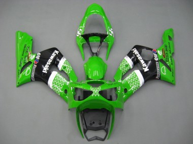 Achetez Carénages Moto Kawasaki ZX6R 2003-2004 - Vert Blanc Noir Elf Bridgestone