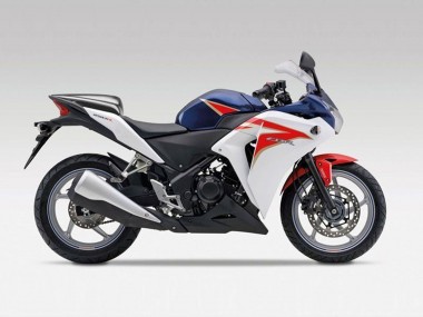 Achetez Carénages Moto Honda CBR250RR 2011-2015 - Blanc Rouge Bleu Foncé Bande