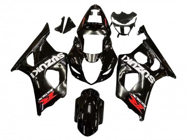 Achetez Carénages Moto Suzuki GSXR 1000 2003-2004 - Noir Brillant Blanc Rouge Décalque