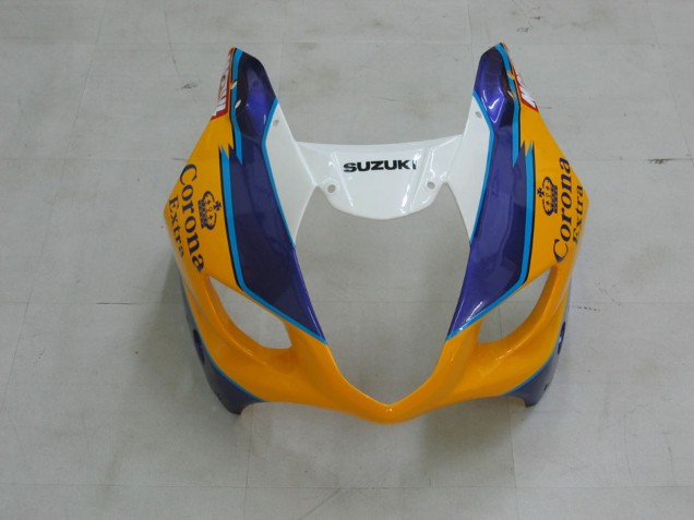 Carénages Moto Suzuki GSXR 1000 2003-2004 - Jaune Blanc Bleu Noir Corona