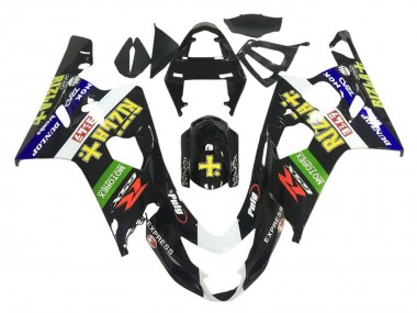 Achetez Carénages Moto Suzuki GSXR 600 / GSXR 750 2001-2003 - Noir Brillant Vert Blanc Jaune Rizla