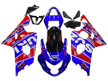 Achetez Carénages Moto Suzuki GSXR 600 / GSXR 750 2004-2005 - Bleu Rouge Noir Motul Dunlop