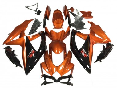 Achetez Carénage Moto Suzuki GSXR 600 / GSXR 750 2008-2010 - Orange Noir Brillant
