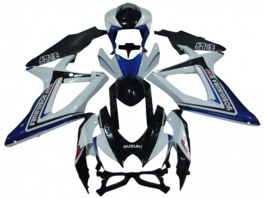 Achetez Carénages Moto Suzuki GSXR 600 / GSXR 750 2008-2010 - Blanc Bleu Noir Brillant Alstare