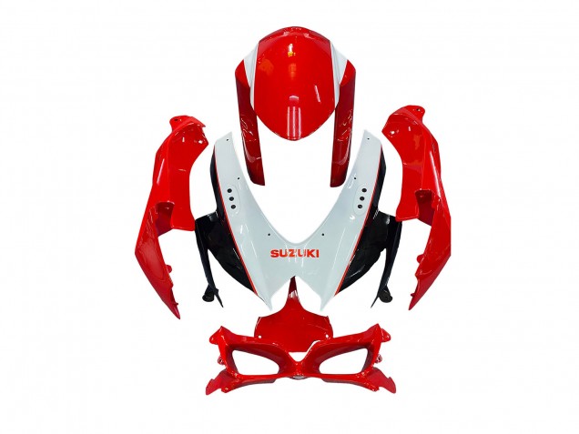 Carénages Moto Suzuki GSXR 600 / GSXR 750 2008-2010 - Blanc Rouge Noir