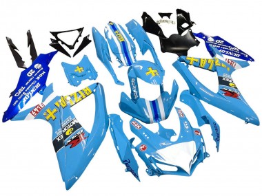 Achetez Carénages Moto Suzuki GSXR 600 / GSXR 750 2008-2010 - Bleu Jaune Rizla