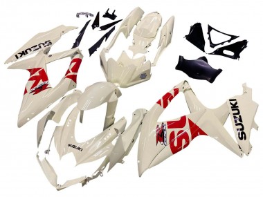 Achetez Carénages Moto Suzuki GSXR 600 / GSXR 750 2008-2010 - Crème Blanc Rouge Noir