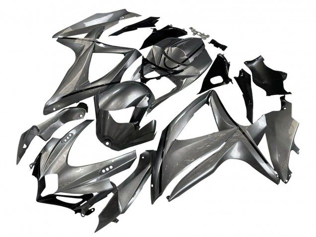 Carénages Moto Suzuki GSXR 600 / GSXR 750 2008-2010 - Gris Mat Noir