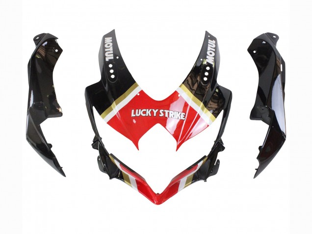 Carénages Moto Suzuki GSXR 600 / GSXR 750 2008-2010 - Noir Brillant Rouge Blanc Motul Lucky Strike