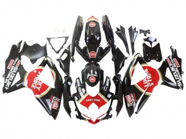Achetez Carénages Moto Suzuki GSXR 600 / GSXR 750 2008-2010 - Noir Brillant Rouge Blanc Motul Lucky Strike