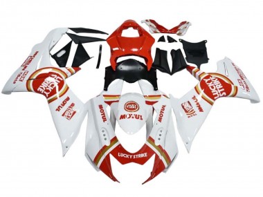 Achetez Carénages Moto Suzuki GSXR 600 / GSXR 750 2008-2010 - Blanc Rouge Lucky Strike