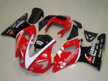Achetez Carénages Moto Yamaha YZF R1 1998-1999 - Rouge Blanc Noir Brillant Motul Santander