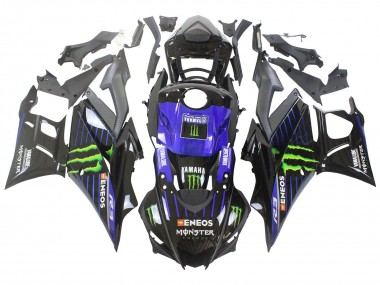 Achetez Carénages Moto Yamaha YZF R3/R25 2022-2024 - Bleu Vert Noir Monstre Yamalube ENEOS