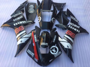 Achetez Carénages Moto Yamaha YZF R1 2002-2003 - Noir Brillant Blanc Rouge Yamalube ENEOS