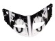 Carénages Moto Yamaha YZF 1000 R1 1998-1999 - Blanc Noir Brillant