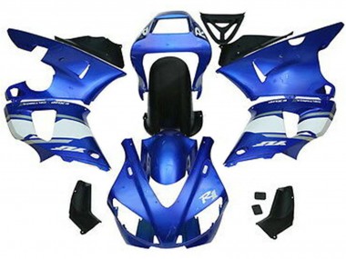 Achetez Carénages Moto Yamaha YZF 1000 R1 1998-1999 - Bleu Blanc Noir Brillant
