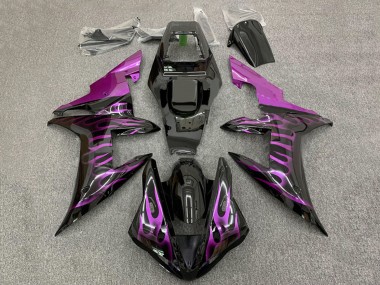 Achetez Carénages Moto Yamaha YZF 1000 R1 2002-2003 - Noir Brillant Violet Flamme