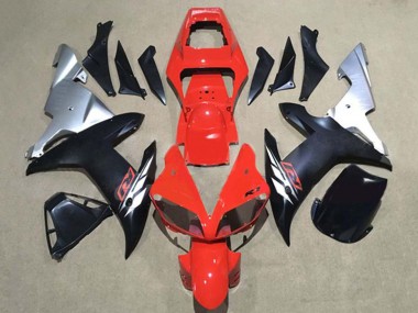 Achetez Carénages Moto Yamaha YZF 1000 R1 2002-2003 - Rouge Argent Noir Mat