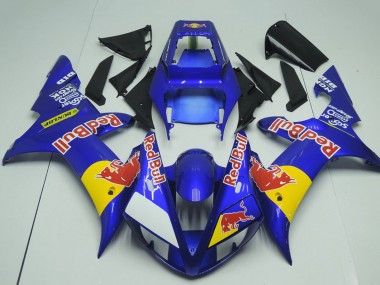 Achetez Carénages Moto Yamaha YZF R1 2002-2003 - Bleu Jaune Red Bull