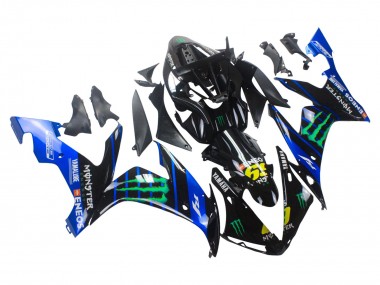 Achetez Carénages Moto Yamaha YZF 1000 R1 2004-2006 - Bleu Noir Jaune Vert Monstre Yamalube ENEOS 69