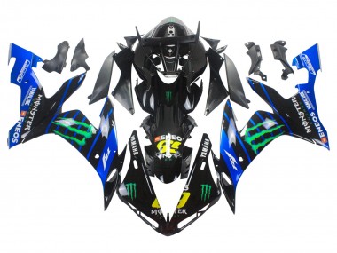 Achetez Carénages Moto Yamaha YZF 1000 R1 2004-2006 - Bleu Noir Jaune Vert Monstre Yamalube ENEOS 69