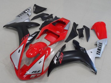 Achetez Carénages Moto Yamaha YZF R1 2002-2003 - Rouge Argent Noir Mat
