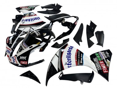 Achetez Carénages Moto Yamaha YZF 1000 R1 2009-2011 - Noir Brillant Blanc Rouge Volvo Fimer Yamalube 87