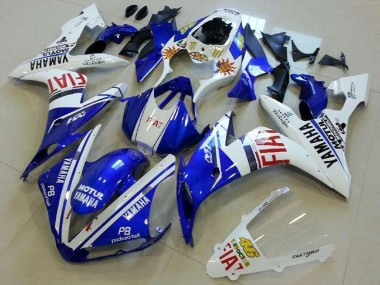 Achetez Carénages Moto Yamaha YZF R1 2004-2006 - Blanc Bleu Rouge Fiat