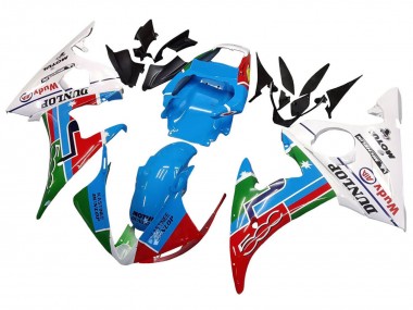 Achetez Carénages Moto Yamaha YZF R6 2003-2004 - Blanc Bleu Vert Rouge Kastinee Dunlop Motul