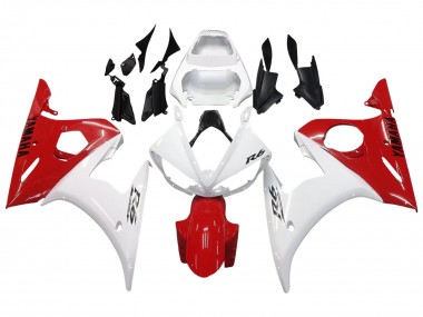 Achetez Carénages Moto Yamaha YZF R6 2003-2004 - Blanc Rouge