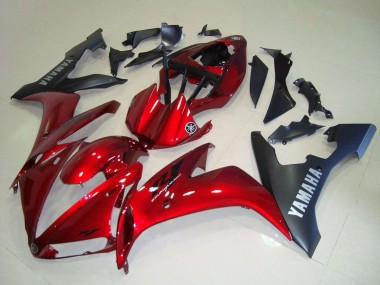 Achetez Carénage Moto Yamaha YZF R1 2004-2006 - Rouge Noir Mat