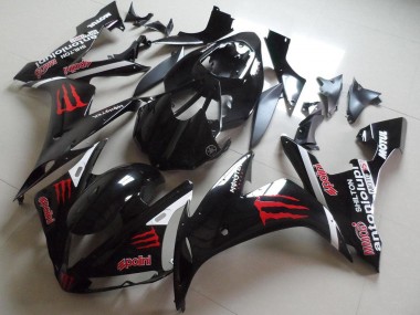 Achetez Carénages Moto Yamaha YZF R1 2004-2006 - Noir Brillant Rouge Monstre