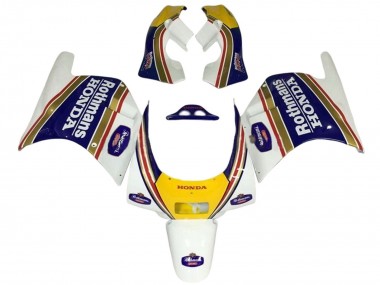 Achetez Carénages Moto Honda NSR250R 1988-1989 - Blanc Jaune Bleu Rothmans