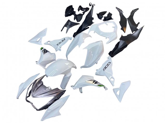 Carénages Moto Kawasaki Z800 2013-2018 - Blanc Vert Argent Noir
