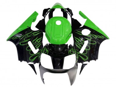 Achetez Carénages Moto Kawasaki ZX12R 2002-2006 - Noir Brillant Vert Flamme