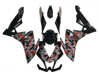Achetez Carénages Moto Aprilia RSV4 1000 2009-2015 - Noir Gris Rouge Camouflage