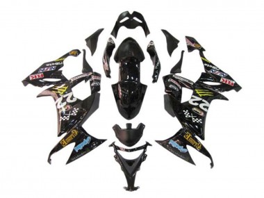 Achetez Carénages Moto Kawasaki ZX10R 2008-2010 - Noir Brillant Bleu Jaune Monstre