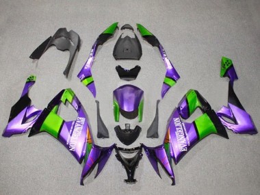 Achetez Carénages Moto Kawasaki ZX10R 2008-2010 - Violet Vert Noir Evangelion